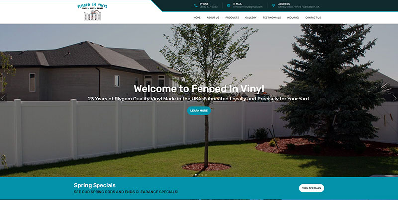 Numa Technologies Corporation - Fenced In Vinyl website screenshot