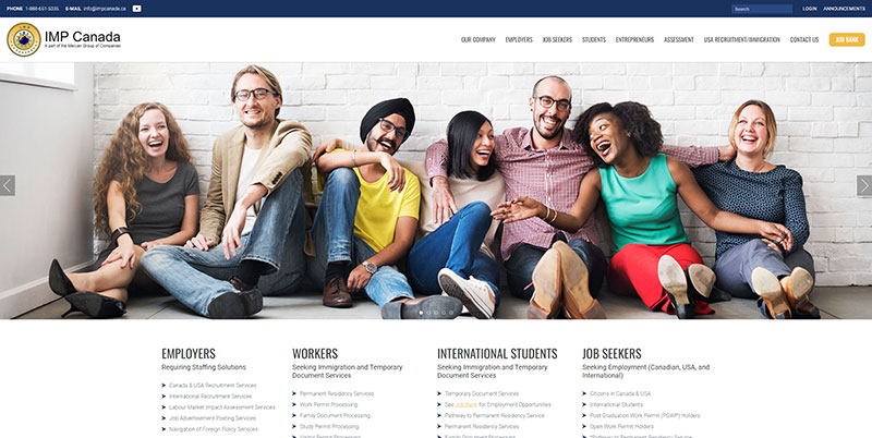 Numa Technologies Corporation - IMP Canada website screenshot